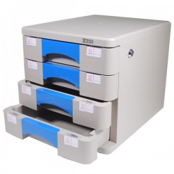 Next συρταριέρα με 4 συρτ. & κλειδαριά γκρι Α4 Υ31.5x39.5x29.5εκ