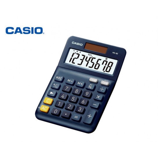 CASIO ΑΡΙΘΜΟΜΗΧΑΝΗ 8 ΨΗΦΙΑ ΜΠΑΤΑΡΙΑ/ΗΛΙΑΚΗ ΕΥΡΩ 10.1x14.9cm MS-8Ε