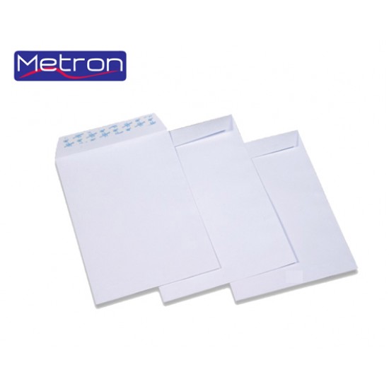 METRON ΦΑΚΕΛΟΣ ΣΑΚΟΥΛΑ ΜΕ ΑΥΤΟΚΟΛΛΗΤΟ 18x25cm 90gsm ΛΕΥΚΟΣ