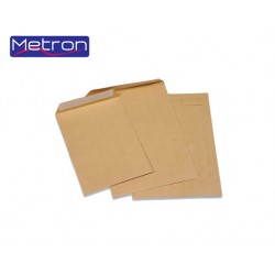 METRON ΦΑΚΕΛΟΣ ΣΑΚΟΥΛΑ ΜΕ ΑΥΤΟΚΟΛΛΗΤΟ 25x35cm 90gsm ΚΑΦΕ