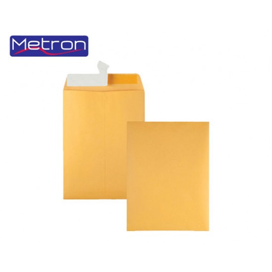 METRON ΦΑΚΕΛΟΣ ΣΑΚΟΥΛΑ ΑΥΤΟΚΟΛΛΗΤΟ 16.2x23cm 90gr ΚΑΦΕ