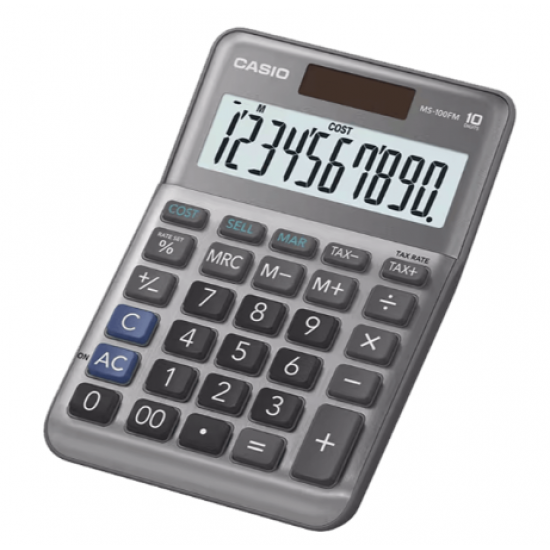 CASIO ΑΡΙΘΜΟΜΗΧΑΝΗ 10 ΨΗΦΙΩΝ 14.85x10.1x2.76cm MS-100FM