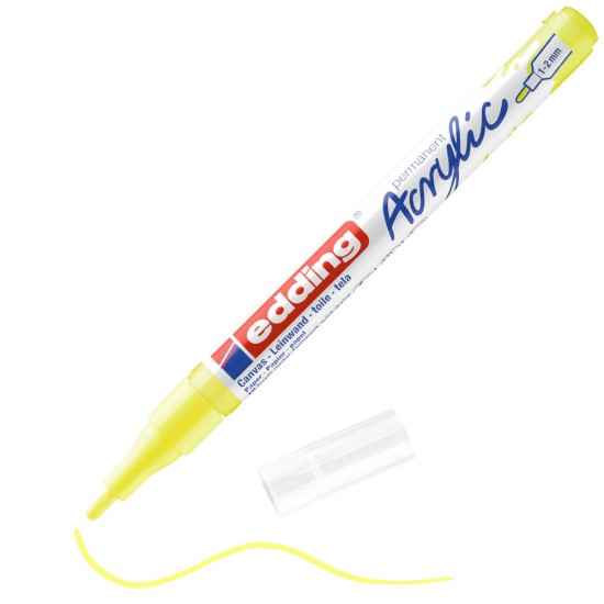 Ακρυλικός μαρκαδόρος edding 5300 1-2mm Fluorescent yellow