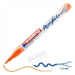 Ακρυλικός μαρκαδόρος edding 5300 1-2mm Fluorescent orange Ακρυλικός μαρκαδόρος edding 5300 1-2mm Fluorescent orange