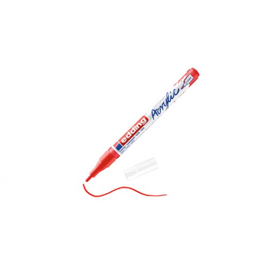 Ακρυλικός μαρκαδόρος edding 5300 1-2mm Traffic red Ακρυλικός μαρκαδόρος edding 5300 1-2mm Traffic red