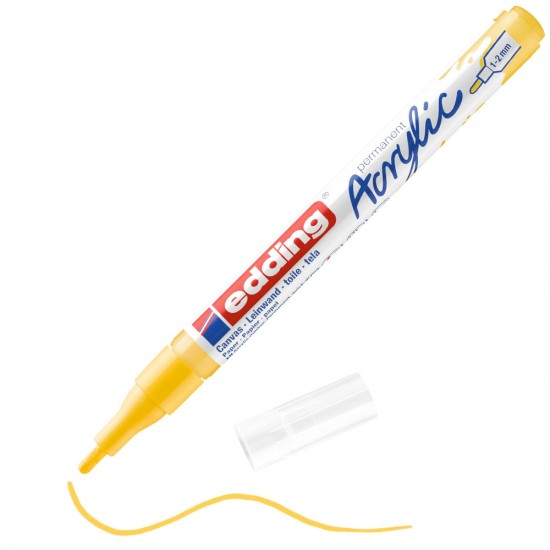 Ακρυλικός μαρκαδόρος edding 5300 1-2mm Traffic yellow Ακρυλικός μαρκαδόρος edding 5300 1-2mm Traffic yellow