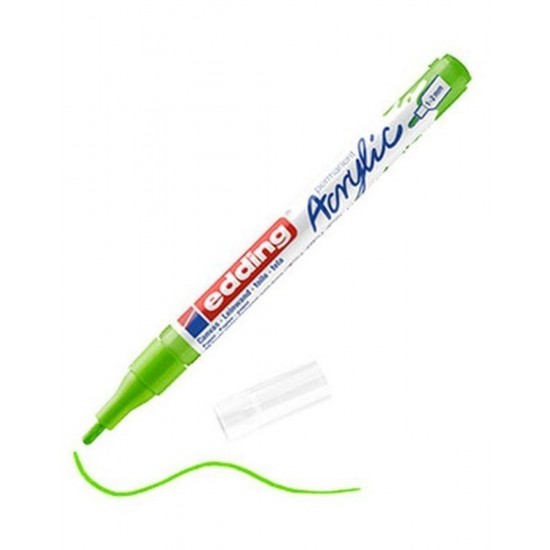 Ακρυλικός μαρκαδόρος edding 5300 1-2mm Yellow green Ακρυλικός μαρκαδόρος edding 5300 1-2mm Yellow green