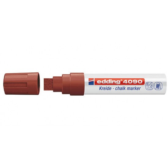 Μαρκαδόρος κιμωλίας edding 4090 Καφέ