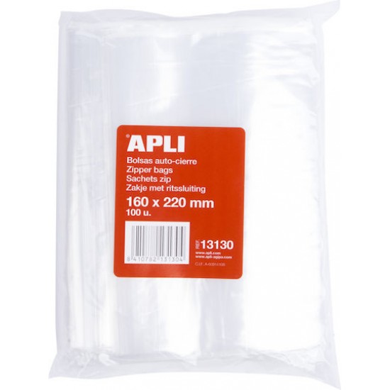 APLI ZIPPER BAG 160X220mm σακούλα 100 τεμ	