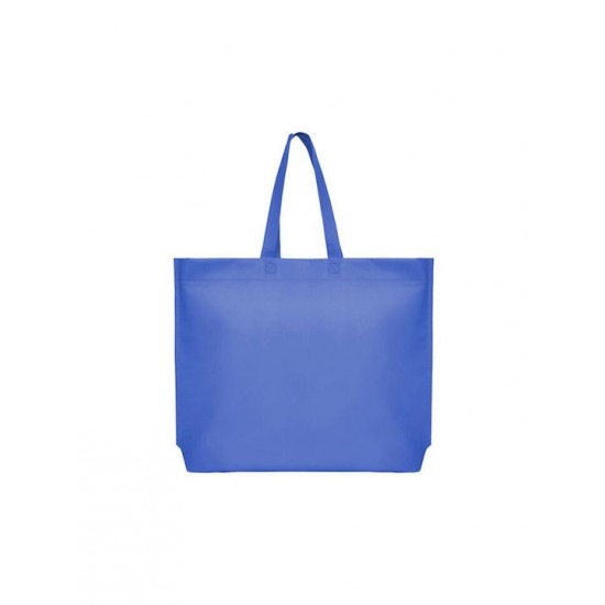 Τσάντα non woven μπλε Υ40x54x10εκ πιέτα