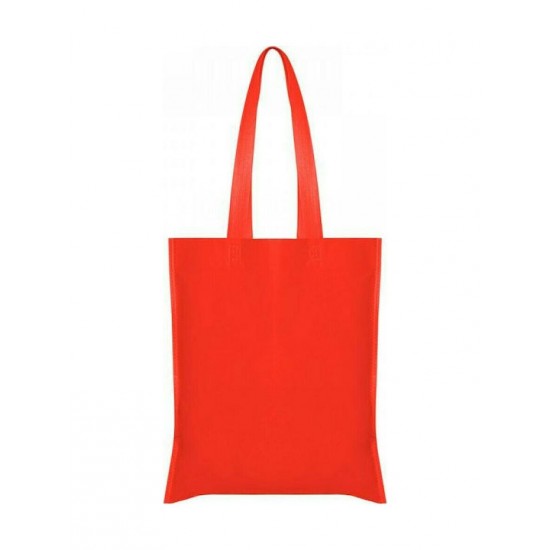 Τσάντα non woven μακρύ χερούλι κόκκινη Υ40x36εκ. Τσάντα non woven μακρύ χερούλι κόκκινη Υ40x36εκ.