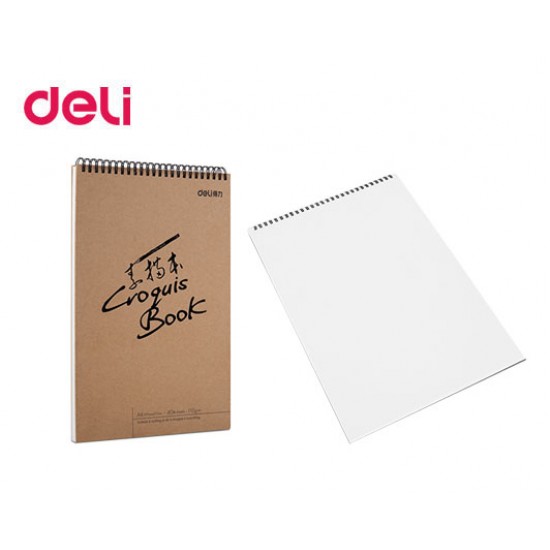 DELI ΜΠΛΟΚ ΣΧΕΔΙΟΥ ΣΠΙΡΑΛ 40Φ A4 (297x210mm) 110gr DELI ΜΠΛΟΚ ΣΧΕΔΙΟΥ ΣΠΙΡΑΛ 40Φ A4 (297x210mm) 110gr
