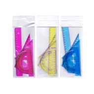 MEΤRON ΓΕΩΜΕΤΡΙΑΣ ΣΕΤ 20cm ΑΣΣΟΡΤΙ ΔΙΑΦΑΝΑ ΧΡΩΜΑΤΑ