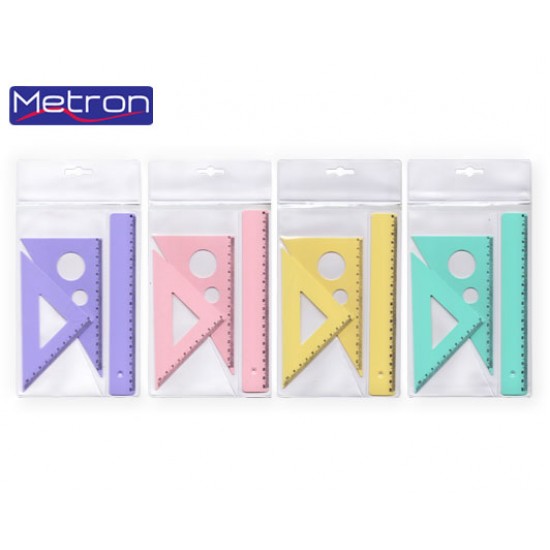 METRON ΓΕΩΜΕΤΡΙΑΣ ΣΕΤ 20CM ΘΗΚΗ ΠΛΑΣΤΙΚΗ BLISTER ΠΑΣΤΕΛ METRON ΓΕΩΜΕΤΡΙΑΣ ΣΕΤ 20CM ΘΗΚΗ ΠΛΑΣΤΙΚΗ BLISTER ΠΑΣΤΕΛ