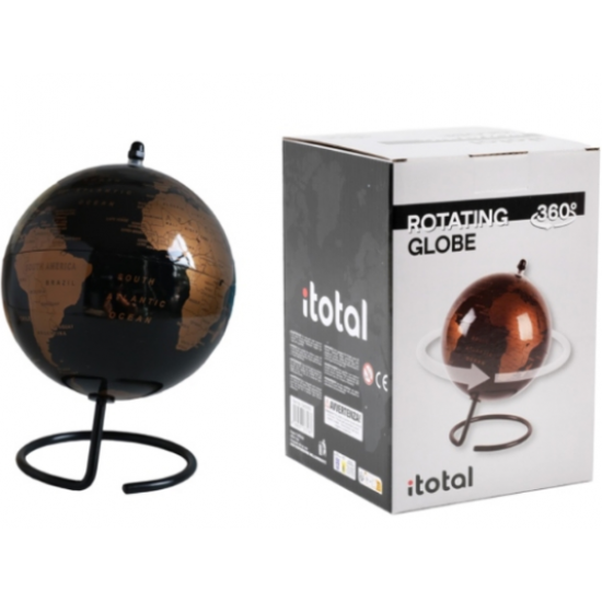 ΥΔΡΟΓΕΙΟΣ i-TOTAL CM3312C ROTATING MAP WITH BASE GOLD 14cm ΥΔΡΟΓΕΙΟΣ i-TOTAL CM3312C ROTATING MAP WITH BASE GOLD 14cm