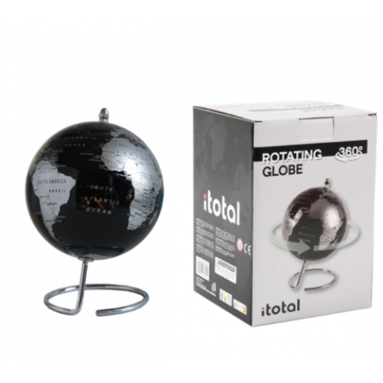 ΥΔΡΟΓΕΙΟΣ i-TOTAL CM3312D ROTATING MAP WITH BASE SILVER 14cm ΥΔΡΟΓΕΙΟΣ i-TOTAL CM3312D ROTATING MAP WITH BASE SILVER 14cm