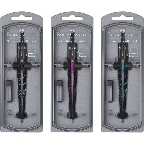 Διαβήτης twister Faber Castell με ρυθμιστή 3 σχέδια