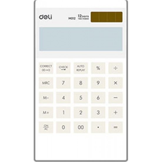DELI ΑΡΙΘΜΟΜΗΧΑΝΗ 12 ΨΗΦΙΩΝ 18.3x10.7x1.5cm TOUCH ΛΕΥΚΗ DELI ΑΡΙΘΜΟΜΗΧΑΝΗ 12 ΨΗΦΙΩΝ 18.3x10.7x1.5cm TOUCH ΛΕΥΚΗ