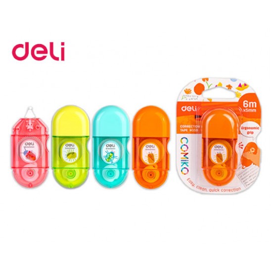 DELI ΔΙΟΡΘΩΤΙΚΗ ΤΑΙΝΙΑ BLISTER 5mmx6m COMIKO ΑΣΣΟΡΤΙ