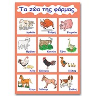 Next εκπαιδευτική αφίσα "Τα ζώα της φάρμας" 50x70εκ.
