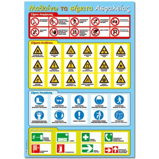 Next εκπαιδευτική αφίσα "Σήματα ασφαλείας" 50x70εκ. Next εκπαιδευτική αφίσα "Σήματα ασφαλείας" 50x70εκ.