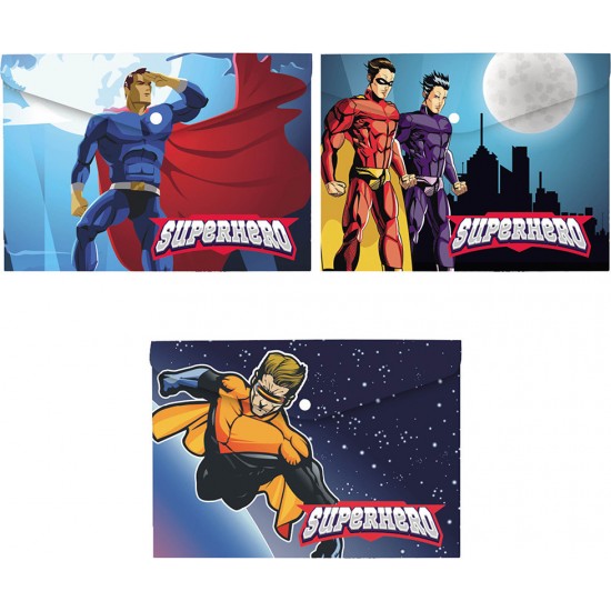 Φάκελος κουμπί Superheroes