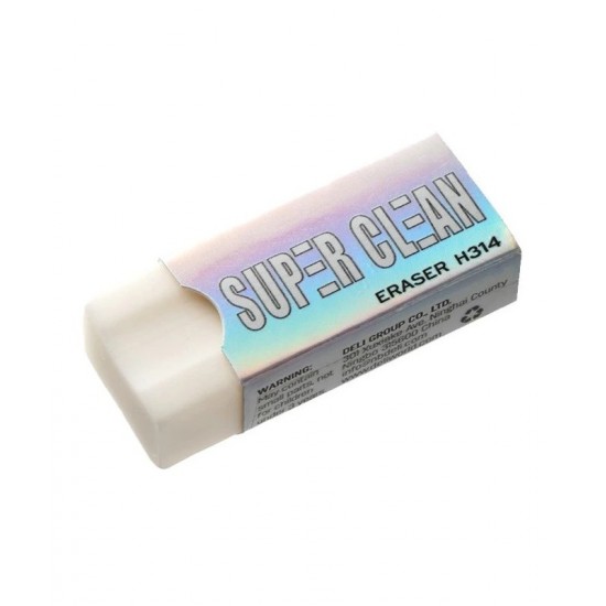 DELI ΓΟΜΑ 41x17x10mm SUPER CLEAN ΛΕΥΚΟ DELI ΓΟΜΑ 41x17x10mm SUPER CLEAN ΛΕΥΚΟ