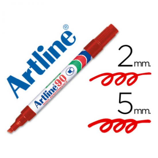 ΜΑΡΚΑΔΟΡΟΣ ARTLINE ΟΙΝΟΠΝΕΥΜΑΤΟΣ EK-90 ΠΛΑΚΕ ΜΥΤΗ 2,0 - 5,0mm ΚΟΚΚΙΝΟΣ