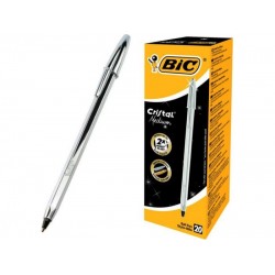 BIC Στυλό Διαρκείας Shine Celebrate Ασημί - Μαύρο μελανι