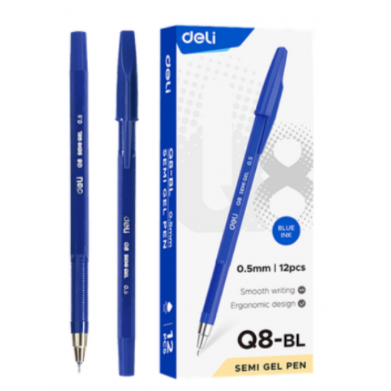 DELI ΣΤΥΛΟ SEMI GEL ΜΠΛΕ ΜΕΛΑΝΙ 0.5mm THINK ΜΠΛΕ