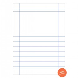 ΤΕΤΡΑΔΙΑ SALKO EXTRA BLUE 17Χ25 50φ ΜΙΣΟ ΦΥΛΛΟ