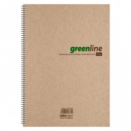ΤΕΤΡΑΔΙΟ ΣΠΙΡΑΛ GREENLINE 17X25 240ΣΕΛ 4Θ 5334 ΤΕΤΡΑΔΙΟ ΣΠΙΡΑΛ GREENLINE 17X25 240ΣΕΛ 4Θ 5334