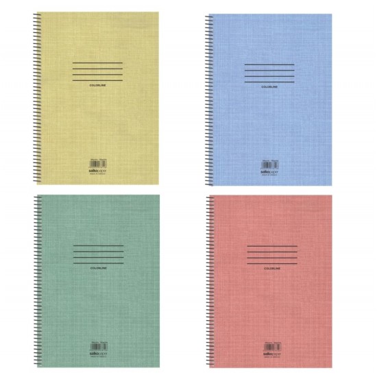 ΤΕΤΡΑΔΙΟ ΣΠΙΡΑΛ COLORLINE Α4 2 ΘΕΜ. (7857)