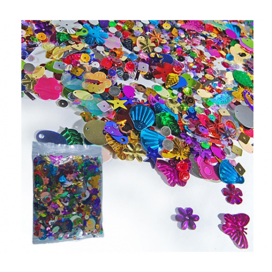 Πούλιες και στρας 55γρ. διάφορα σχέδια Πούλιες και στρας 55γρ. διάφορα σχέδια